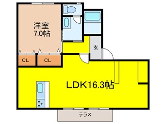 間取図 ツインドリ－ムハイツＢ