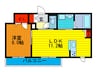 シャーメゾン　ナツエクス 1LDKの間取り