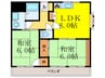 東山ハイツ 2LDKの間取り
