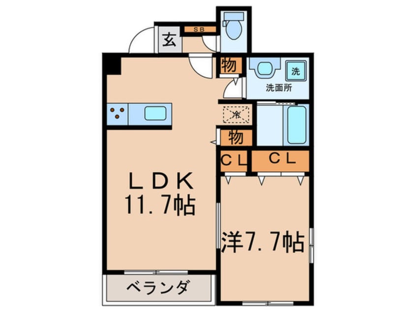 間取図 グリ－ンパ－ク西院
