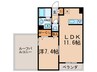 グリ－ンパ－ク西院 1LDKの間取り