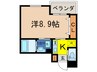 グリ－ンパ－ク西院 1Kの間取り