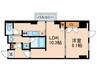 森の雫 1LDKの間取り