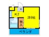 Le Port 麸屋町 1Kの間取り