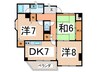 クレセント日吉 3DKの間取り