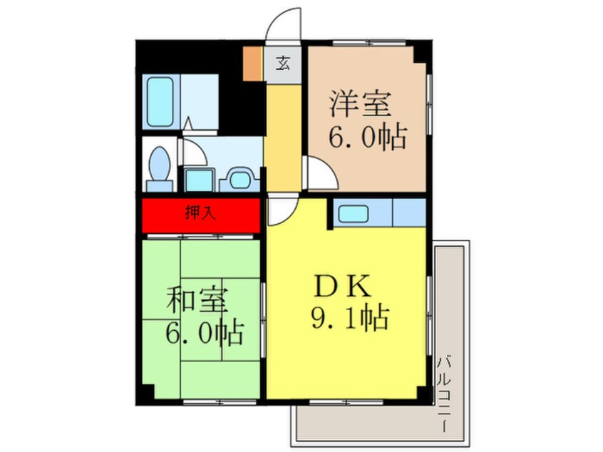 間取図 メロディハイム