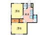 北町マンション 2Kの間取り