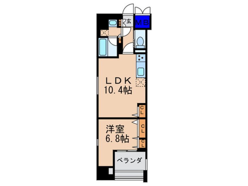 間取図 リソシェロ-ヴ四条(403)