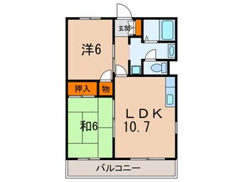 間取図 グリ－ン桃山Ｂ棟