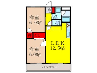 間取図 ｶﾞｰﾃﾞﾝﾊｲﾂ清水