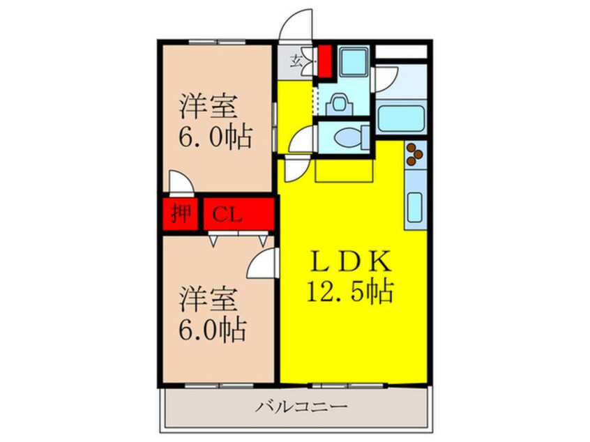 間取図 ｶﾞｰﾃﾞﾝﾊｲﾂ清水