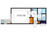 グランコスモ御所東 1Kの間取り