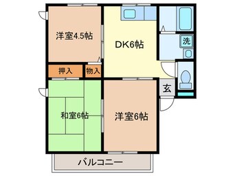 間取図 レトア１９９８　Ｂ