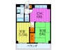 アティ－ナ守口 2DKの間取り