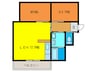 リノーベル川西 1LDK+Sの間取り