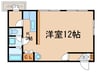リノーベル川西 1Kの間取り
