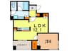 LUXE 夙川 1LDKの間取り