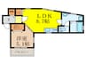 ＫＴＩレジデンス総持寺 1LDKの間取り