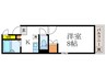 カーサヴェルデ 1Kの間取り