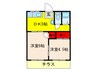 清和荘 2DKの間取り