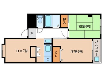 間取図 Ｋ－ＣＯＵＲＴ西代