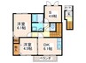 グランディ－ル 2DK+Sの間取り
