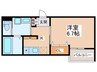 MELDIA湊 1Kの間取り