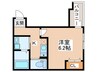 MELDIA湊 1Kの間取り