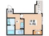 MELDIA湊 1Kの間取り