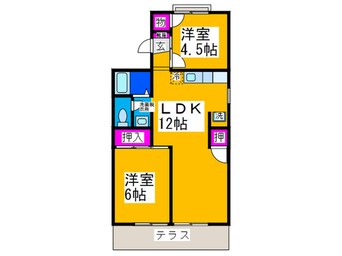 間取図 セジュ－ル土師