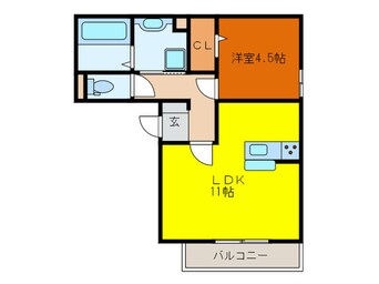 間取図 サニ－ガ－デン鶴見