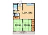 第２窪田マンション 2LDKの間取り