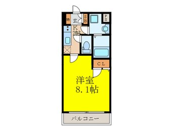 間取図 プレサンスOSAKA江坂