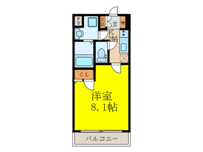 間取図 プレサンスOSAKA江坂