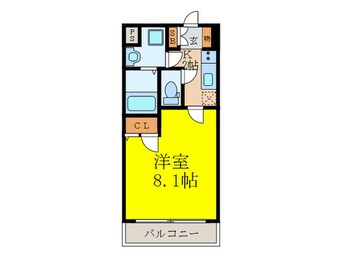 間取図 プレサンスOSAKA江坂