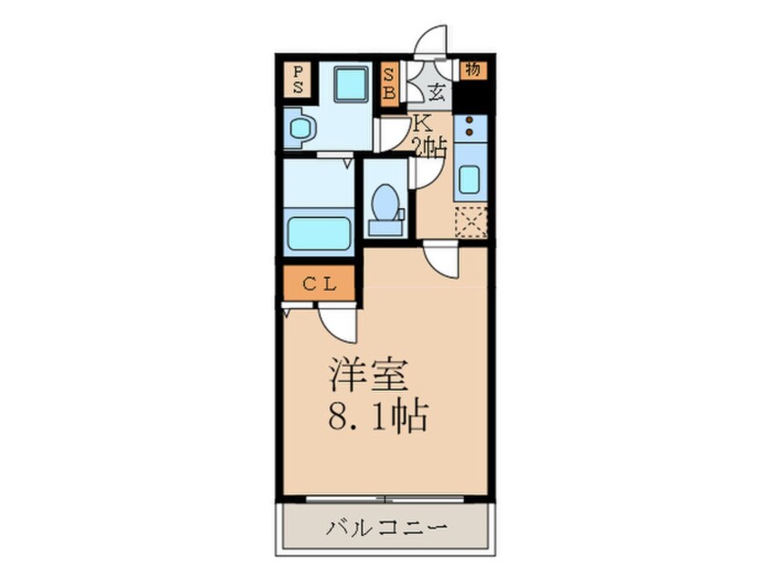 間取図 プレサンスOSAKA江坂