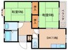 コーポ春田 2DKの間取り