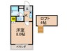 エステ－ト明和Ⅱ 1Kの間取り