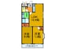 エクセラン 2LDKの間取り