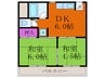 摂津第５マンション 2DKの間取り