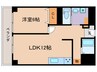 マンション大宮 1LDKの間取り