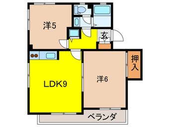 間取図 セジュール甲東２