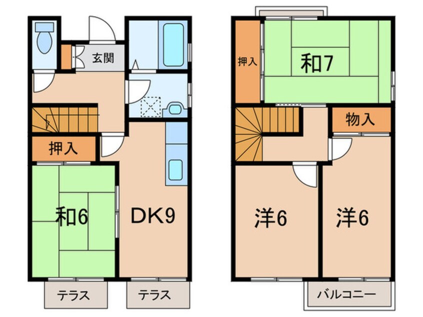 間取図 グリ－ンガ－デン８号棟