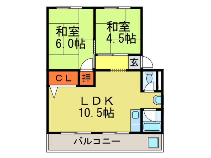 間取図 御殿山コ－ポＡ