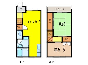 間取図 エヴァグリーン深江