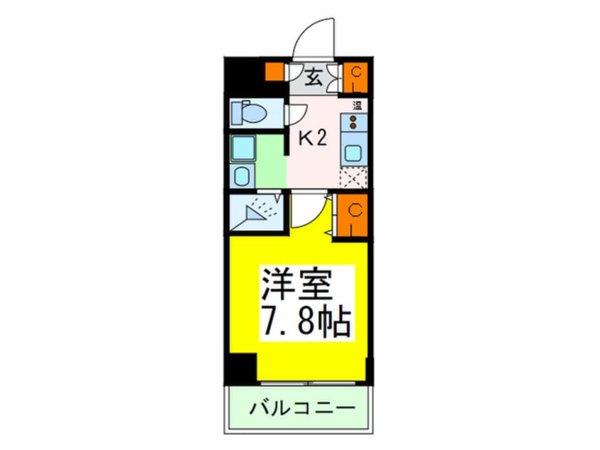 間取図 ｱｽｳﾞｪﾙ大阪城ＷＥＳＴⅡ(1303)