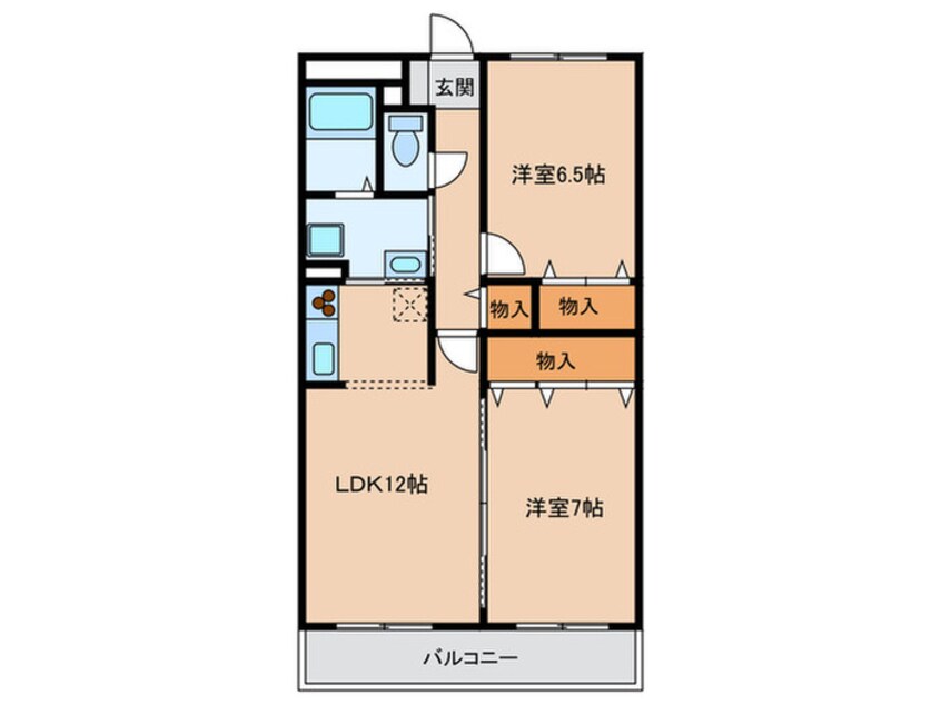 間取図 エルロード住吉７号館