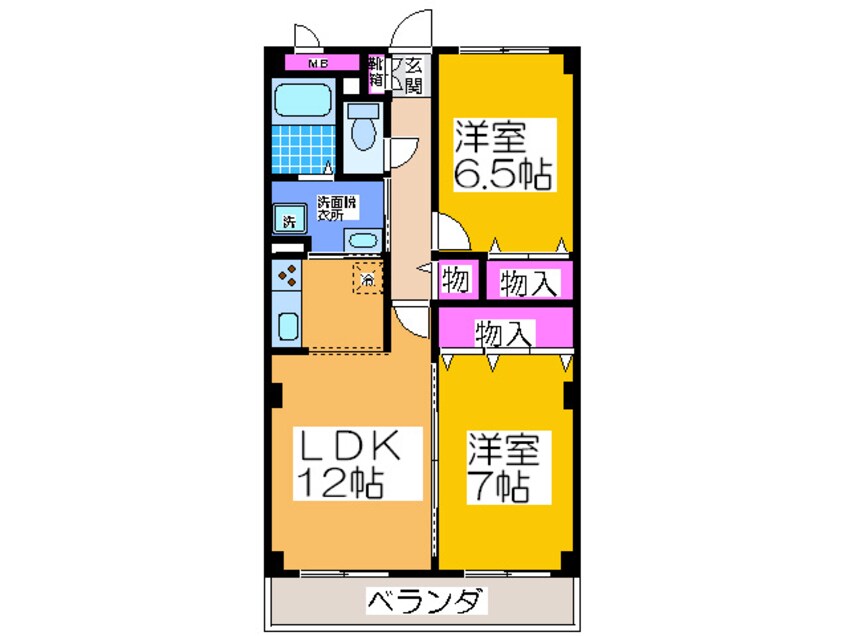 間取図 エルロード住吉７号館