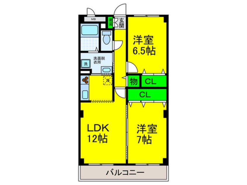 間取図 エルロード住吉７号館