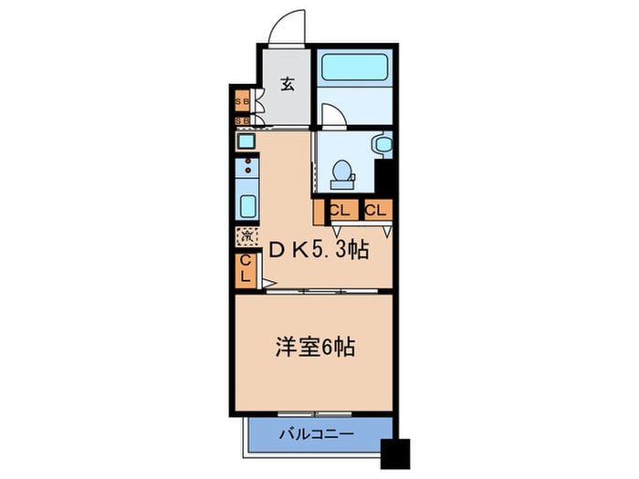 間取り図 アミティエ扇町公園